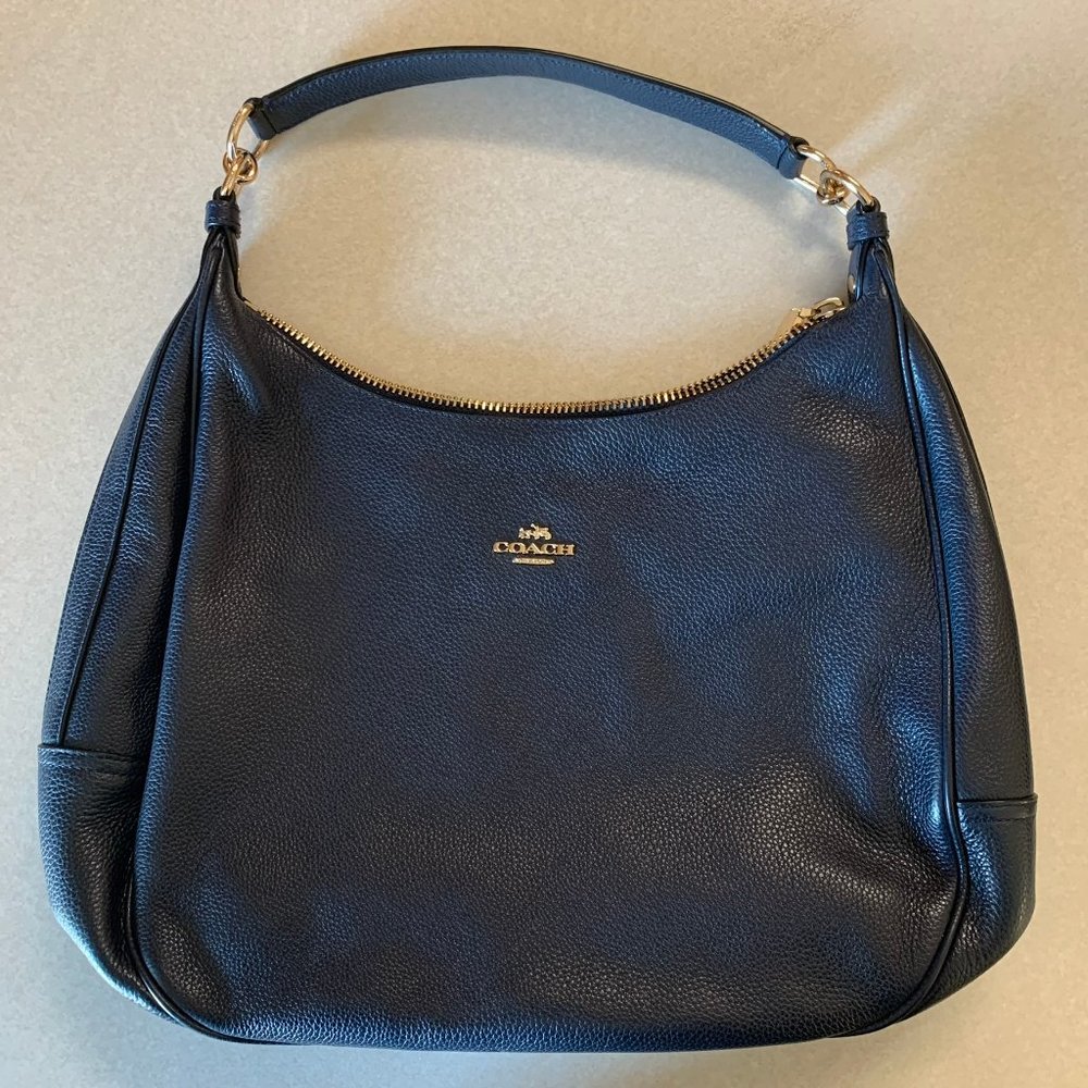 Coach Navy Blue Peppled Purse